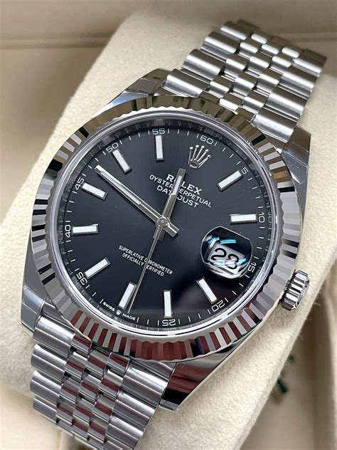 rolex datejust 41 black.